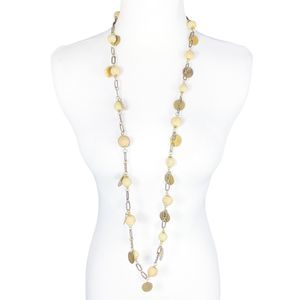 Mabel Designs Strand Necklace Wood Glass Bead Long